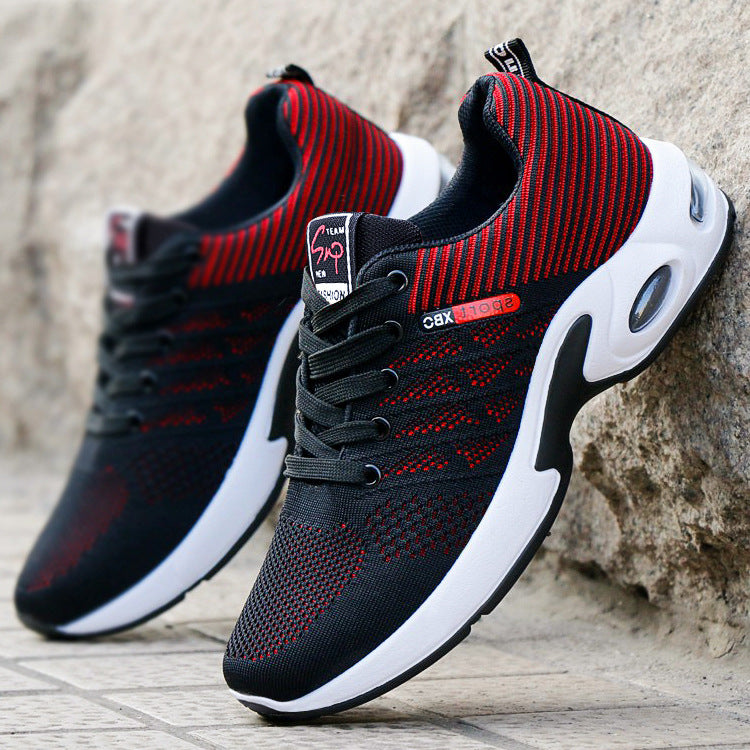 Fashion Mesh Shoes With Striped Design Men Outdoor Breathable Lace-up Sneakers Csual Lightweight Running Sports Shoes For Men – Premium 4 | RICALOUX
