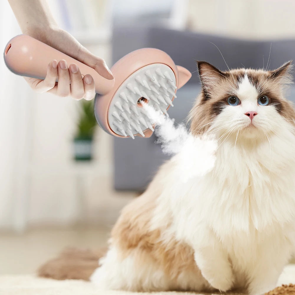 Hair Cleaning Brush With Mist Multifunctional Cat Grooming Brush Rechargeable Self Cleaning Slicker Brush For Pets Dogs & Catsb Pet Products by Ricaloux