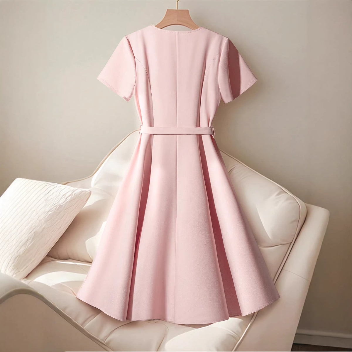 Womens Elegant Waist-cinching Casual Dress by Ricaloux