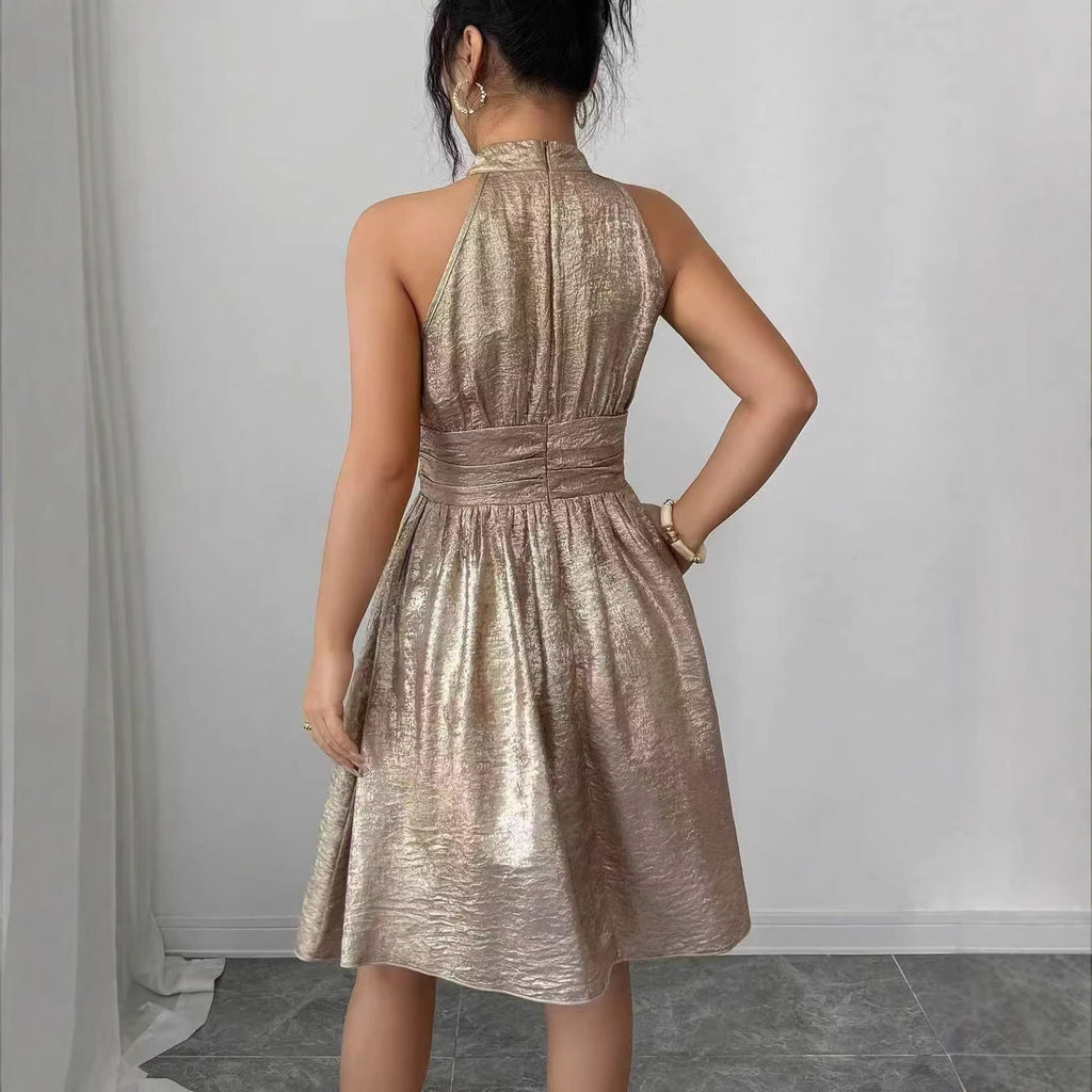 Shiny Waist-cinching Cutout Evening Gown For Socialites by Ricaloux