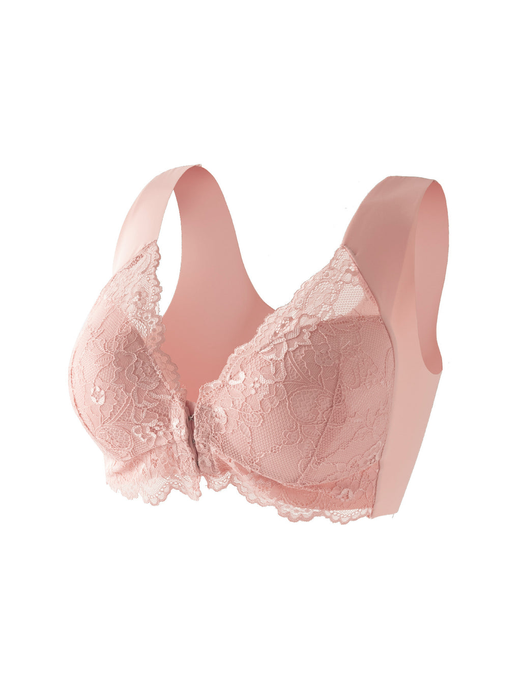 Front-fastening Fixed-cup Lace Camisole Bra by Ricaloux