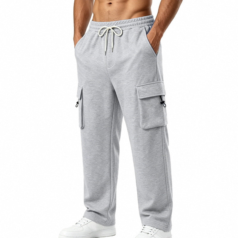 Mens Sporty-casual Multi-pocket Utility Trousers by Ricaloux