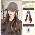 All-in-one American Retro Denim Peaked Cap Dyed Micro-roll Wig by Ricaloux