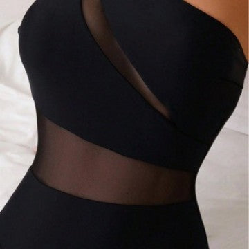 New Womens Solid Color Mesh Swimsuit – Premium 0 | RICALOUX