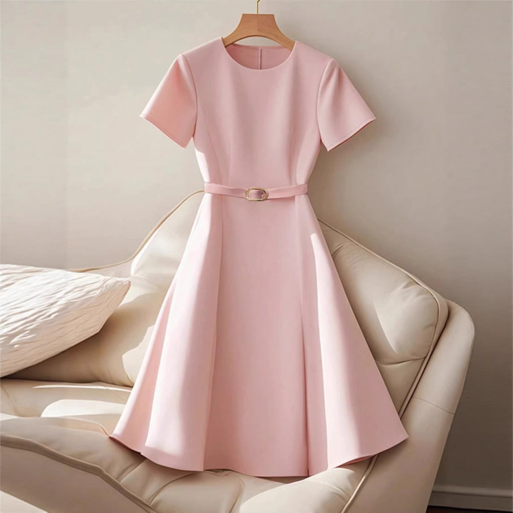 Womens Elegant Waist-cinching Casual Dress by Ricaloux