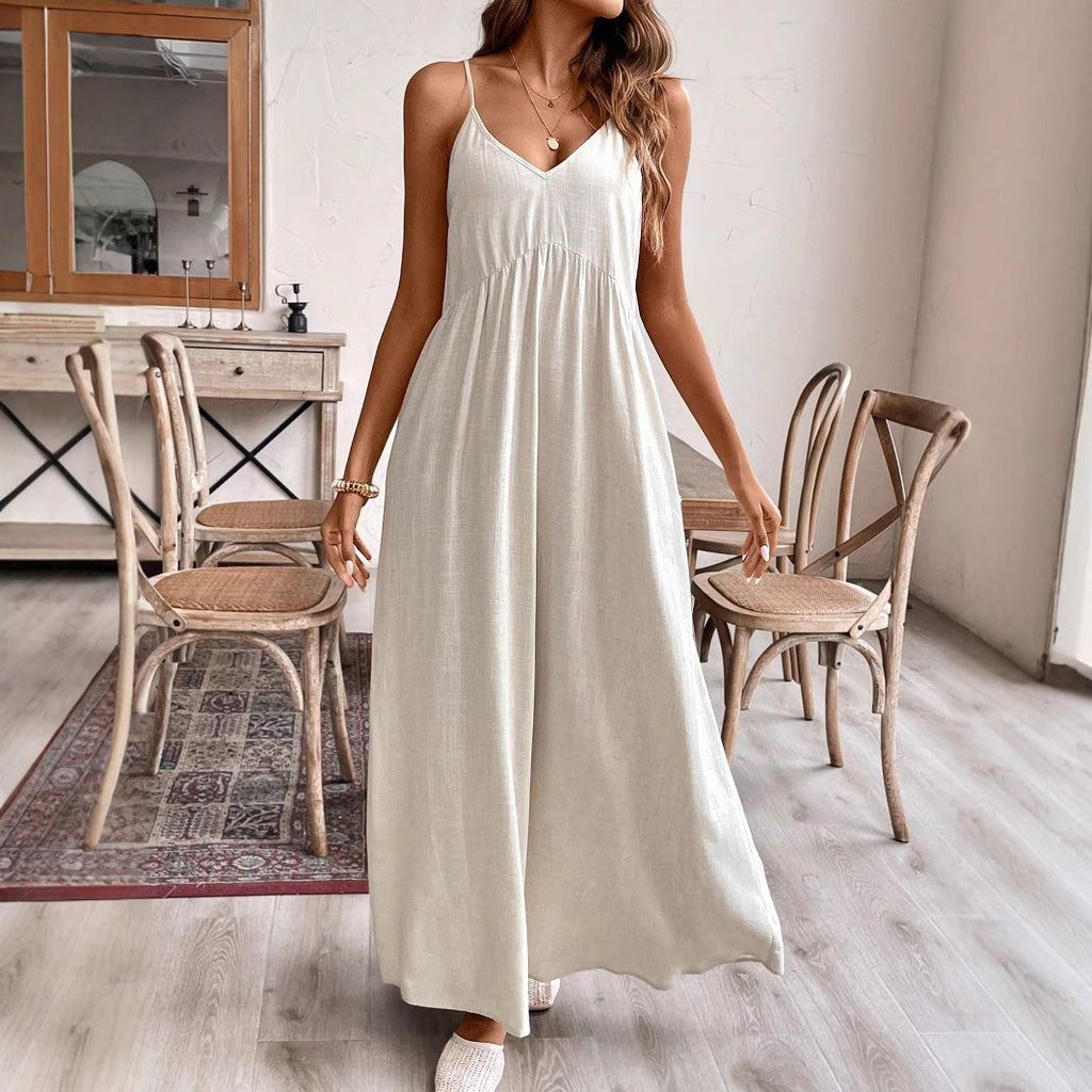 Strapless Relaxed-fit A-line Long Dress by Ricaloux