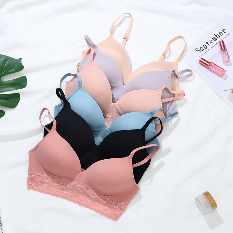 Lace Smooth-surface Bra French Style Wireless – Premium 0 | RICALOUX