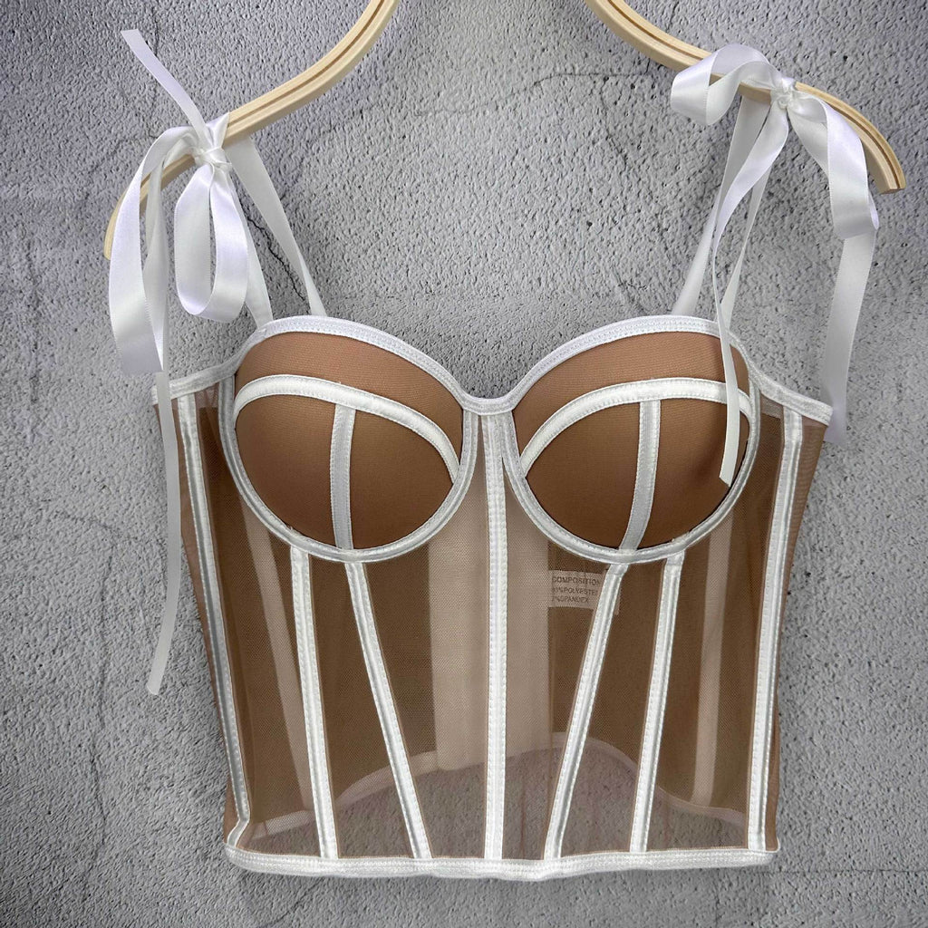 Womens Sexy Strapless Bandeau With Waist-cinching Straps – Premium 0 | RICALOUX