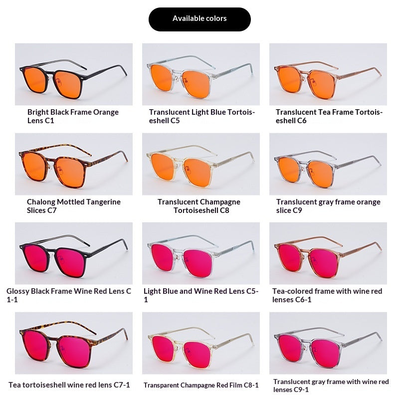 Orange Colored Glasses Anti Blue Light Eye Protection AR Anti Reflective Film by Ricaloux