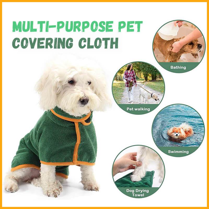 Absorbent Pet Bathrobe With Waist-wrapped Microfiber by Ricaloux