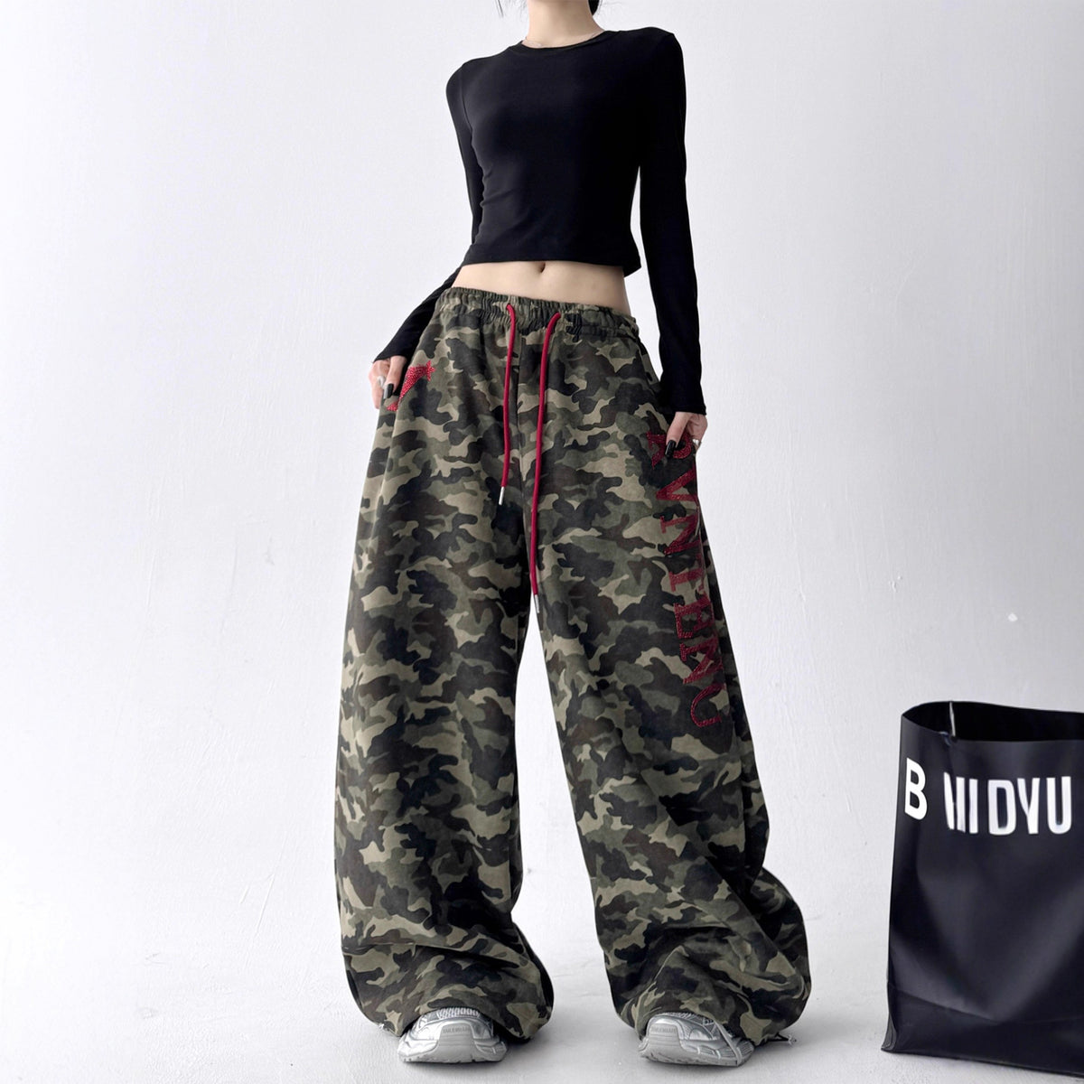 Camouflage Workwear Cropped Pants For Women – Premium 0 | RICALOUX