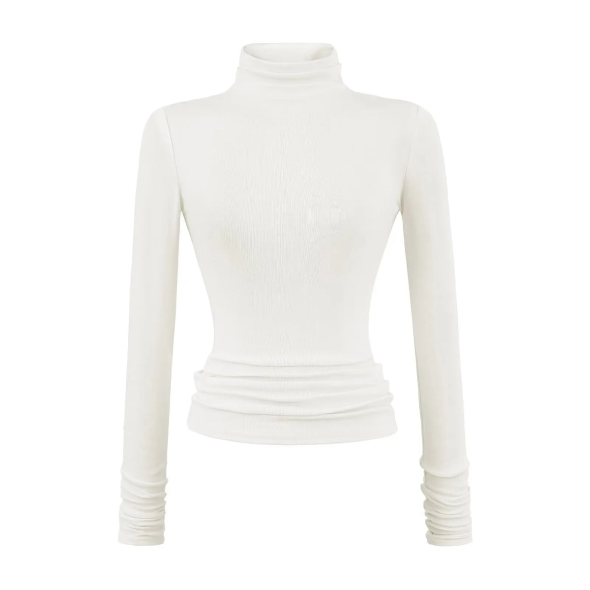 Stretchy Turtleneck Base Layer Womens Slim-Fit Long-Sleeve T-Shirt – Premium 0 | RICALOUX