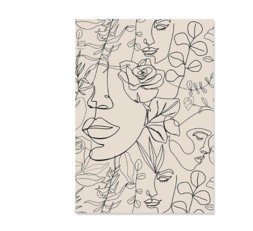Boho Canvas Abstract Lines Home Decor - RICALOUX