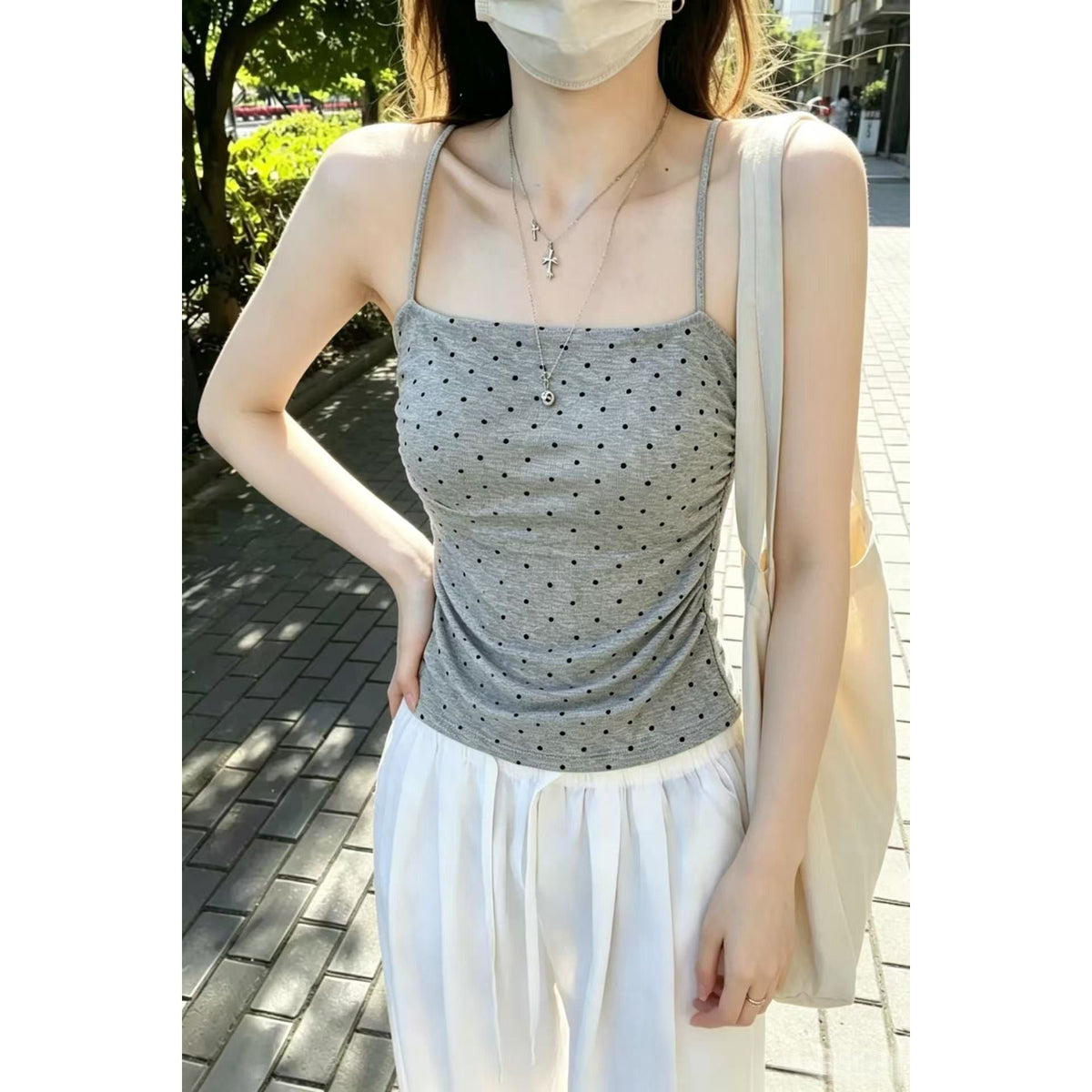 Polka-dot Camisole Womens Top – Premium 0 | RICALOUX