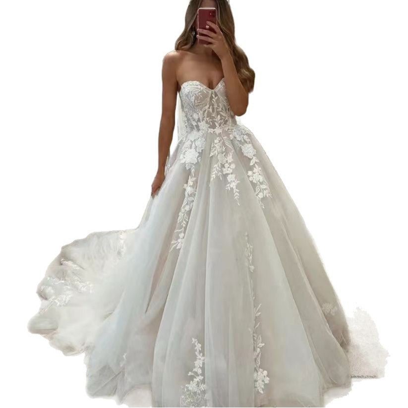 Bridal Lace Tube Top Main Yarn Heavy Industry Advanced - RICALOUX