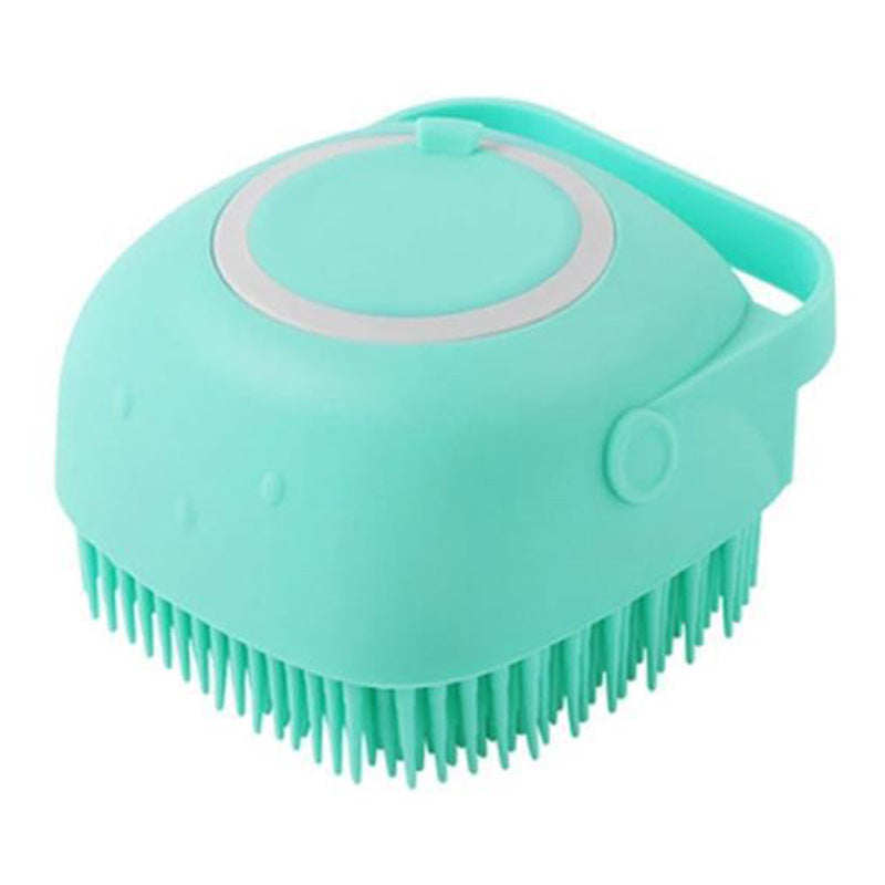 Silicone Dog Bath Massage Gloves Brush Pet Cat Bathroom Cleaning Tool Comb Brush For Dog Can Pour Shampoo Dog Grooming Supplies by Ricaloux