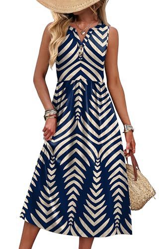 Printed A-line Casual Beach Holiday Dress by Ricaloux