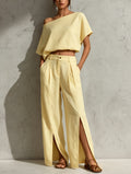 Womens Off-shoulder Top And Pants Set – Premium 0 | RICALOUX