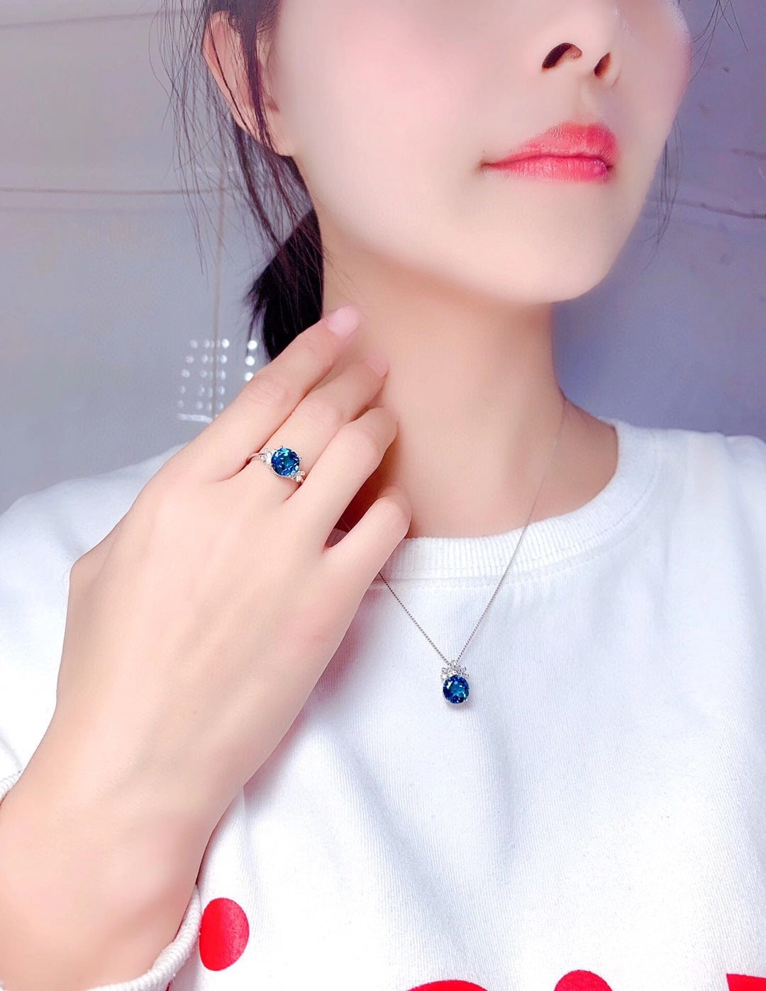 Jewelry Sets For Women London Blue Stones Pendants Necklaces – Premium 0 | RICALOUX