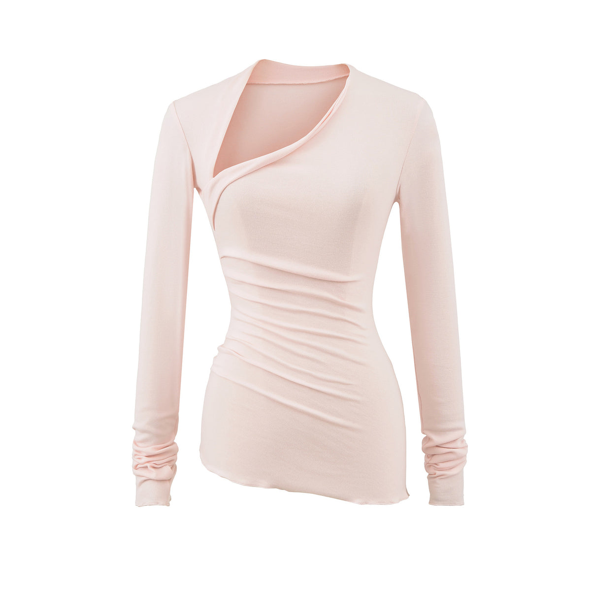 Womens Casual Solid-Color Long-Sleeve T-Shirt by Ricaloux