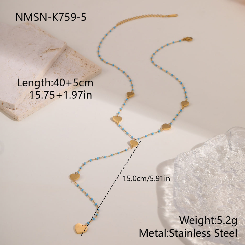 Stainless Steel Jewelry Tassel Necklace For Women by Ricaloux