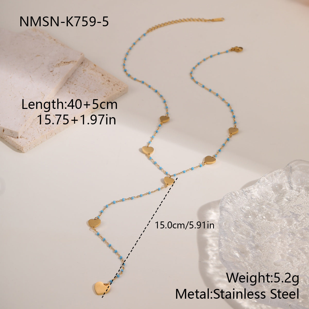 Stainless Steel Jewelry Tassel Necklace For Women by Ricaloux