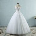High Waist Wedding Dress With Deep V-neck - RICALOUX