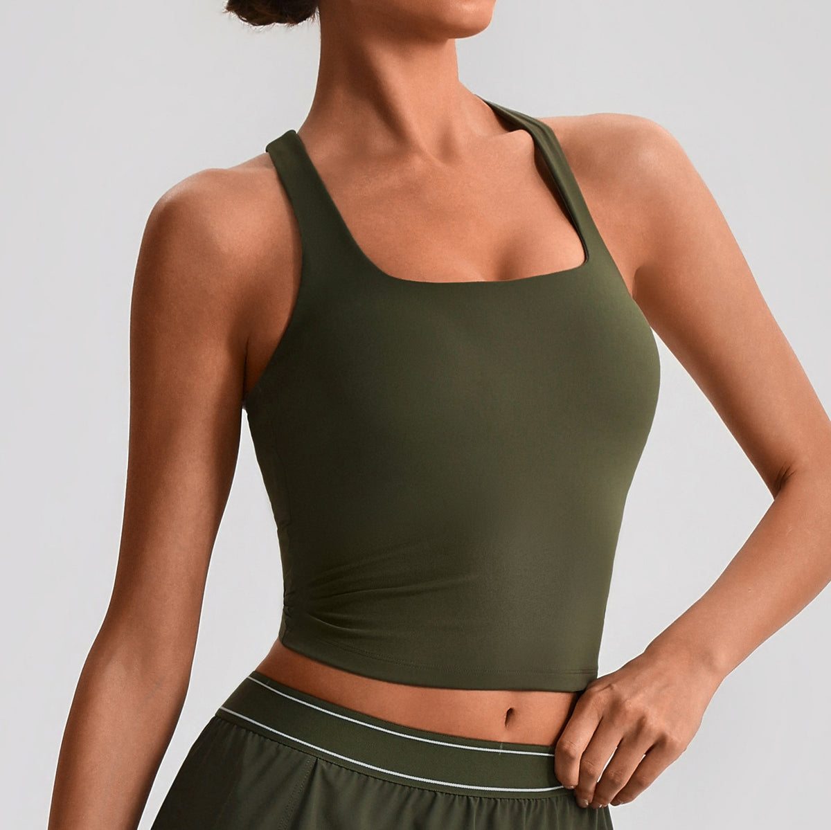 Womens Workout Top For Layering Running Sports Bra by Ricaloux