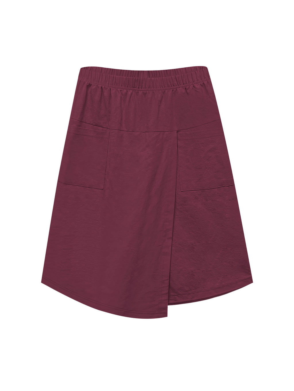 Women's Casual Elastic Waist Skort With Pockets Lightweight Wrap Front Knee-Length Shorts For Summer by Ricaloux