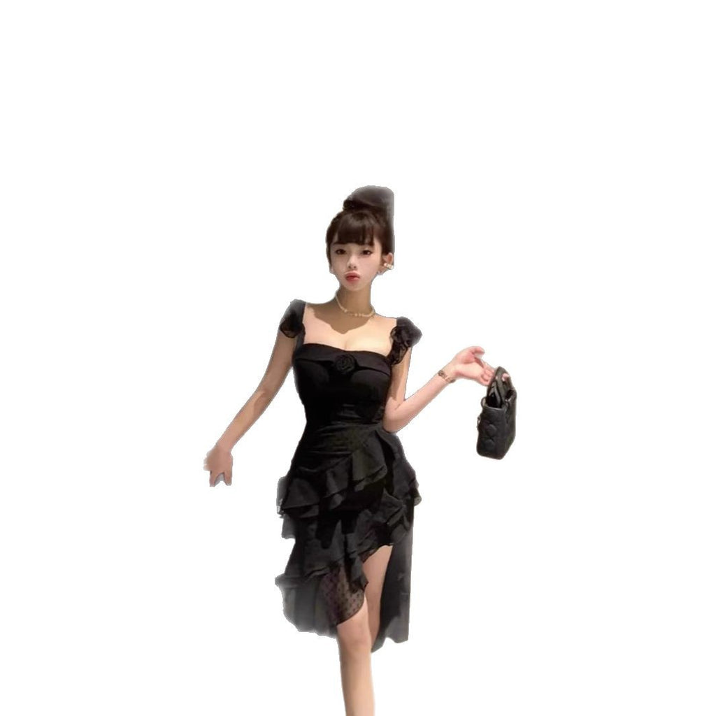 First Love Irregular Ruffled Slim-Fit Dress – Premium 0 | RICALOUX
