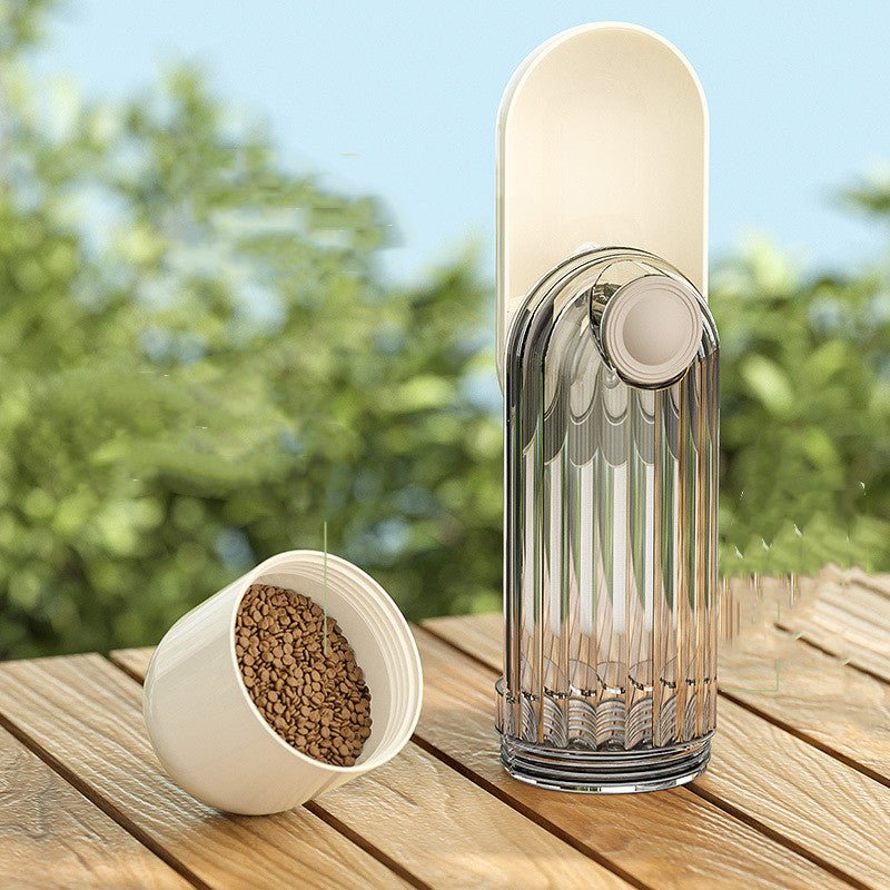 2 In 1 Pet Water Cup Segment Design Green Dog Walking Portable Drinking Cup Dog Feeding Supplies Pet Supplies Dog Walking Water Feeder Pets Products - RICALOUX