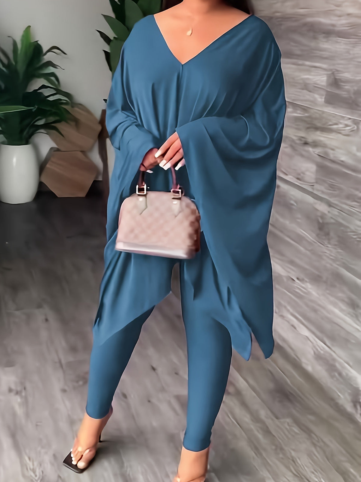 Fashionable Homey Solid-color Casual Chic Two-piece Set – Premium 0 | RICALOUX