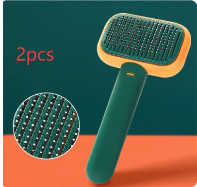New Pet Cat Dog Hair Brush Hair Massage Comb Open-Knot Brush Grooming Cleaning Tool Stainless Steel Comb - RICALOUX