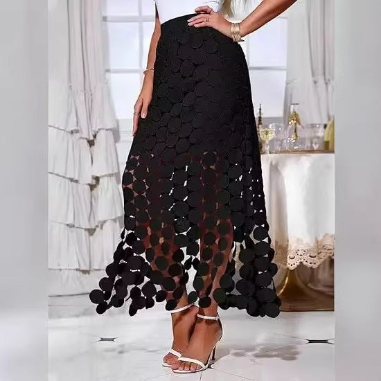 Womens Solid-color Elegant And Chic Asymmetrical Long Dress by Ricaloux