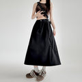 Gray American-style Drawstring Utility Skirt For Women Summer Season – Premium 0 | RICALOUX