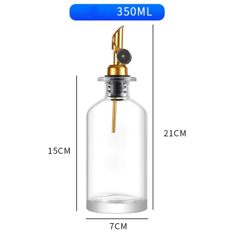 Home Kitchen Crystal White Material Glass Self-control Opening And Closing Spice Bottle - RICALOUX