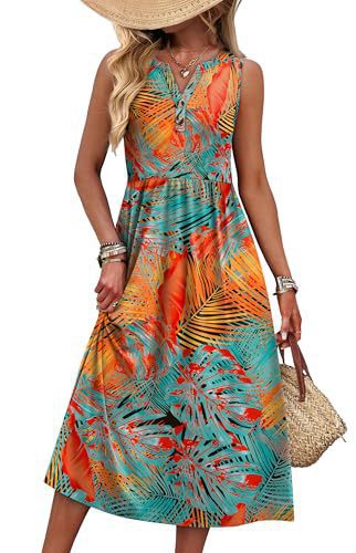 Printed A-line Casual Beach Holiday Dress by Ricaloux