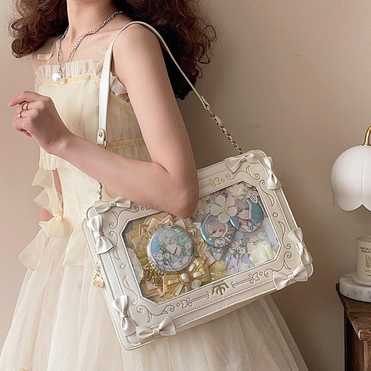 Girls' Retro Square Transparent Commuting Bag - RICALOUX