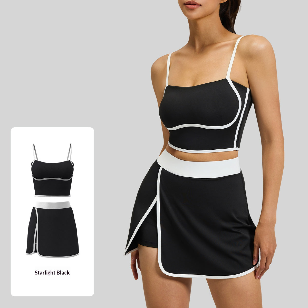 Summer Linear Sports Outfit, Anti-Chafing Activewear For Outdoor Running, Fitness And Yoga by Ricaloux