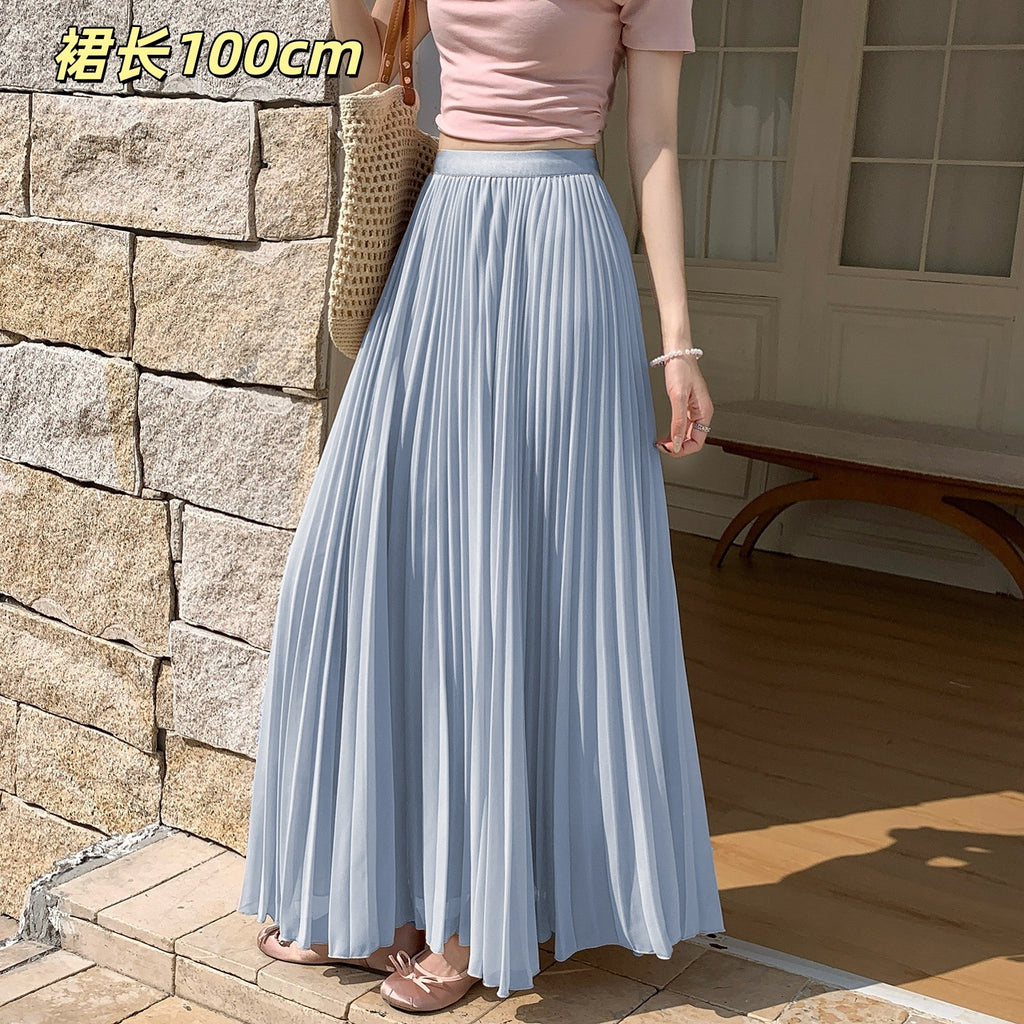 SpringSummer New Arrival Pleated Chiffon Skirt For Women by Ricaloux