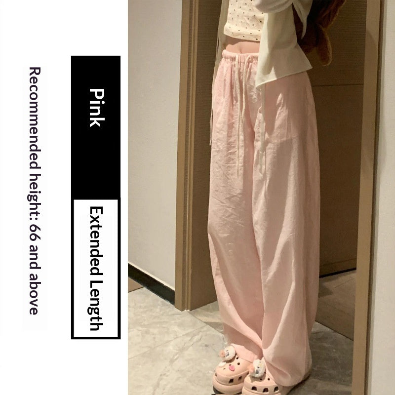 White Cotton-linen Wide-leg Viscose Floor-length Pants – Premium 0 | RICALOUX