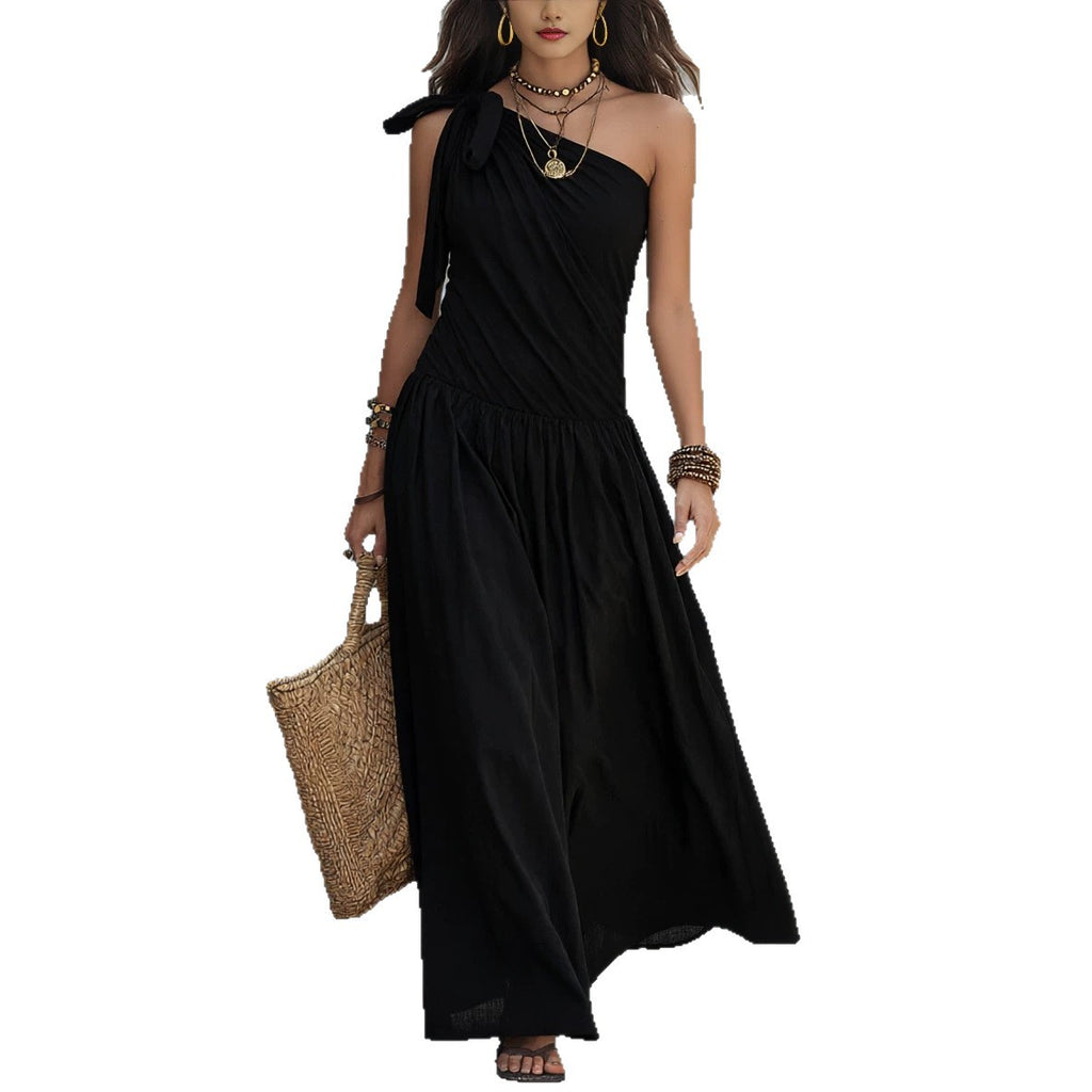 Womens Off-shoulder Asymmetrical Dress by Ricaloux