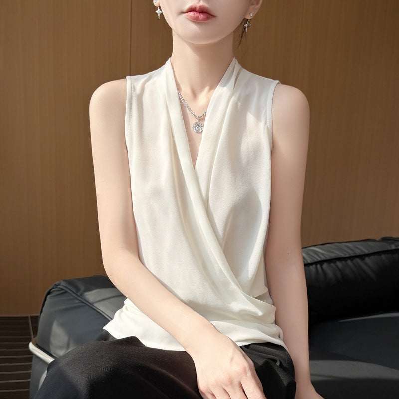 Versatile Figure-flattering Pleated Top With A Cinched Waist by Ricaloux