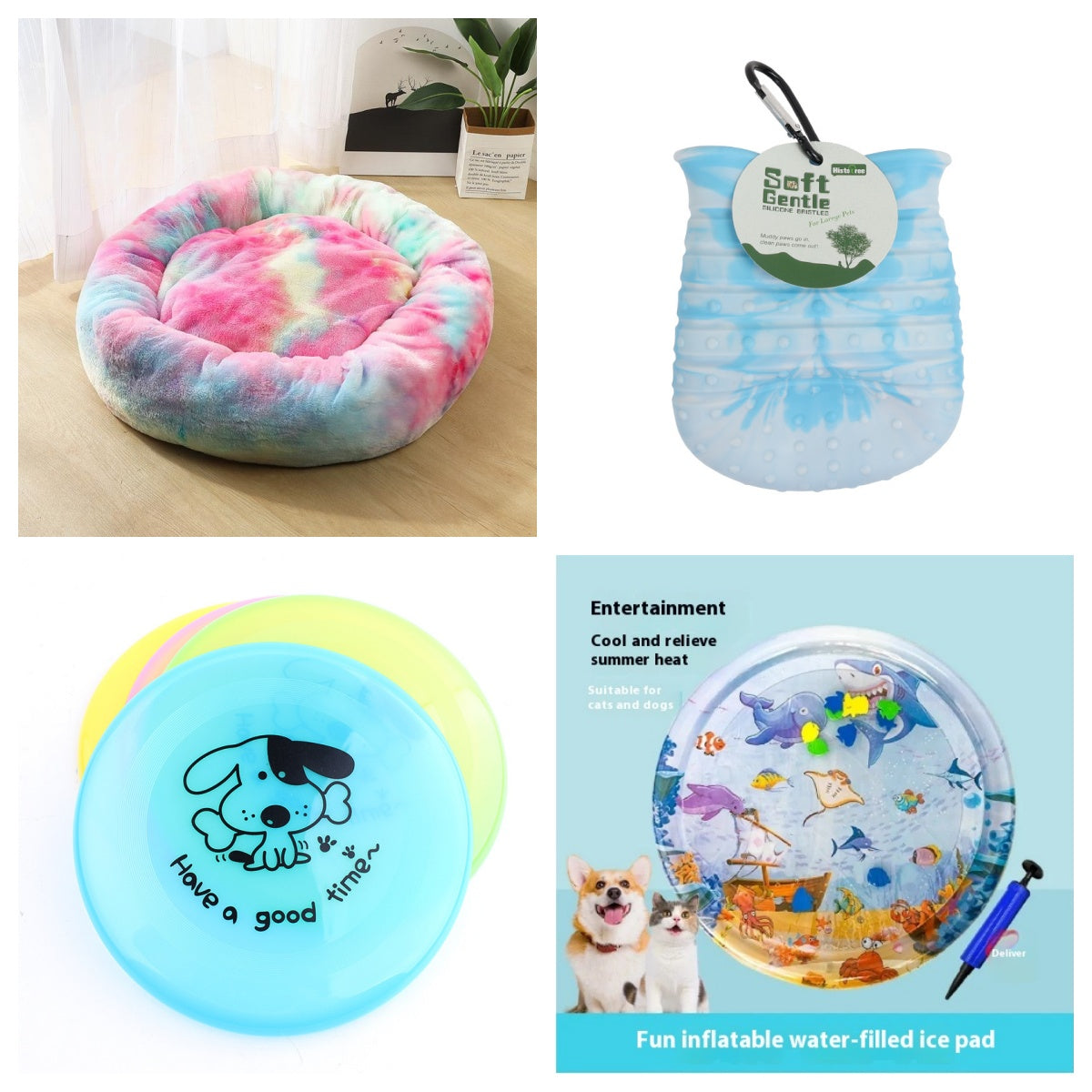 Silicone Flying Saucer Funny Pets Dog Cat Toy Dog Game Flying Discs Resistant Chew Puppy Training Interactive Pet Supplies by Ricaloux