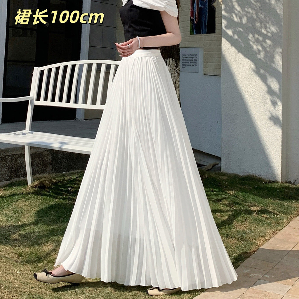 SpringSummer New Arrival Pleated Chiffon Skirt For Women by Ricaloux