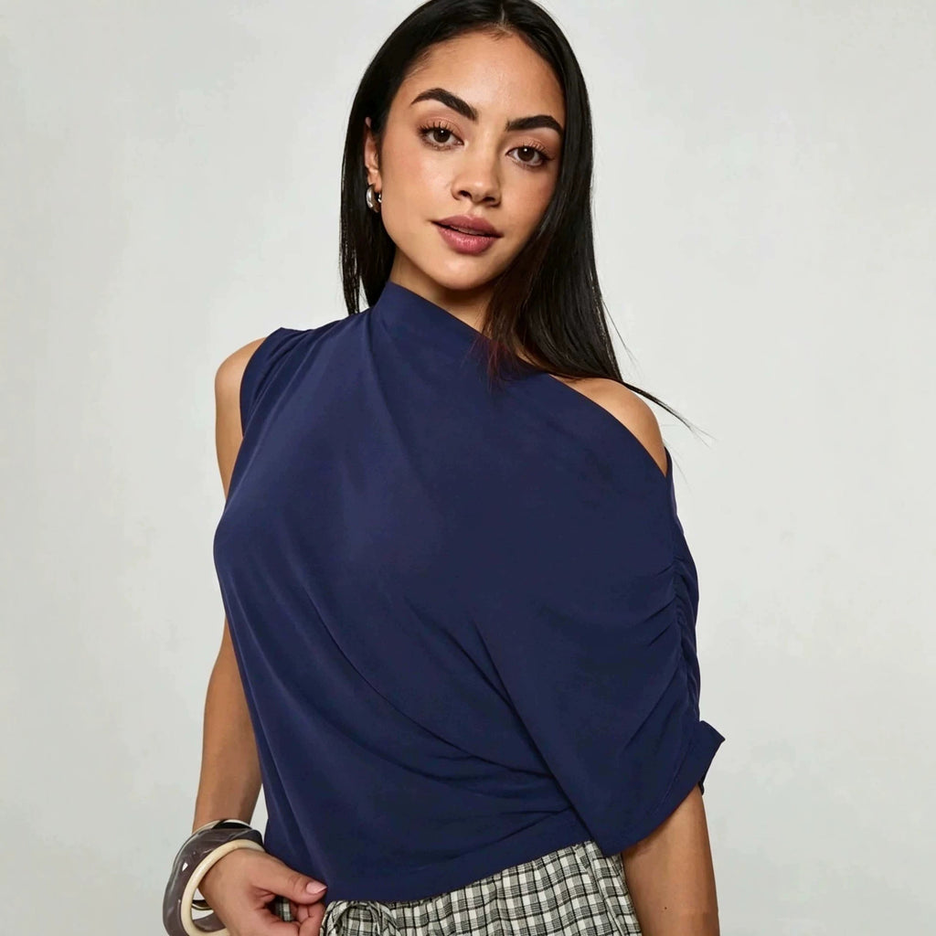 Summer Laid-back Off-shoulder Sleeveless Top by Ricaloux