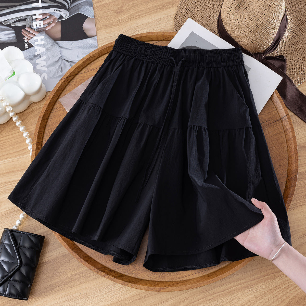 New Summer Lightweight Capri Pants High-waisted Culottes – Premium 0 | RICALOUX