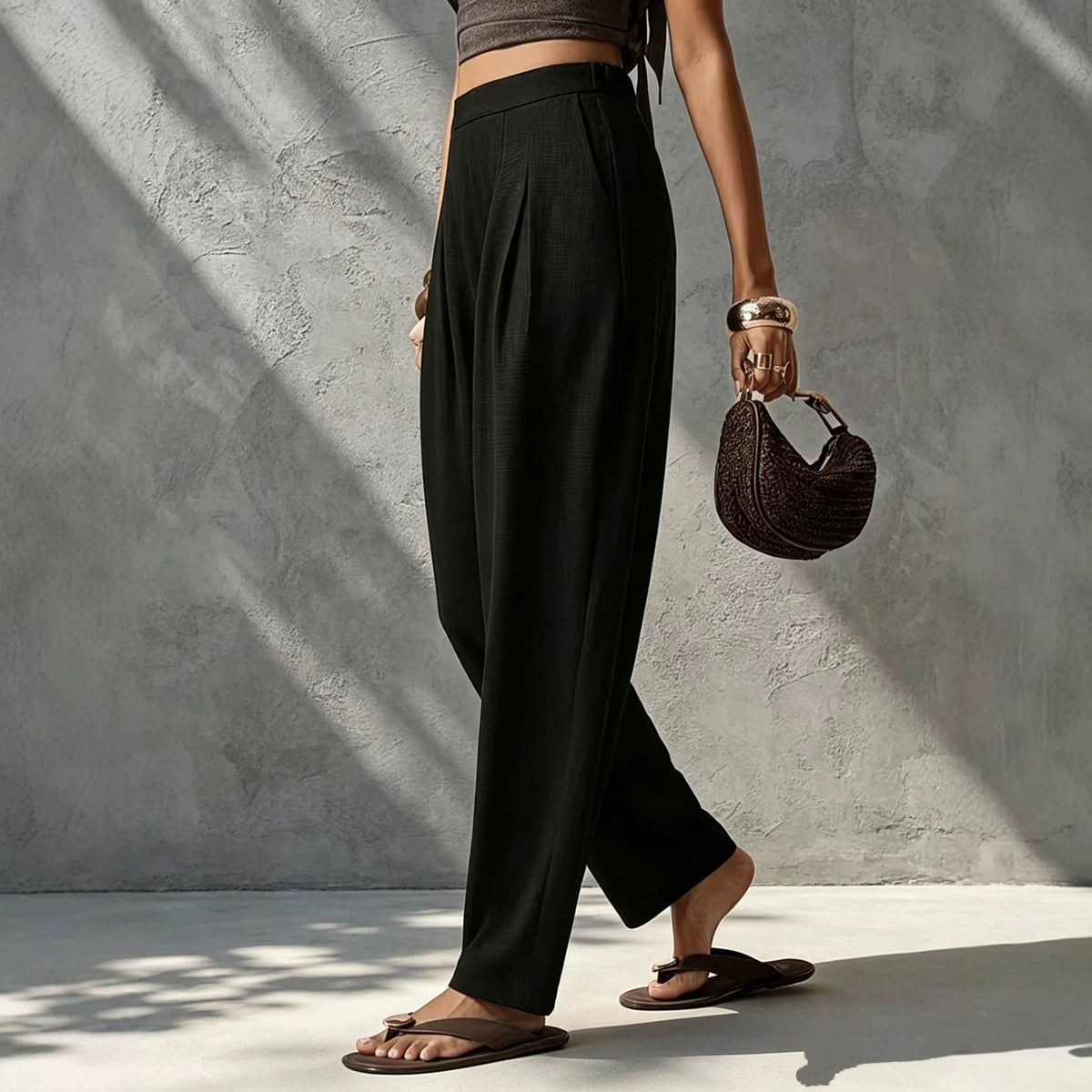 Retro Casual Versatile Womens Pants by Ricaloux