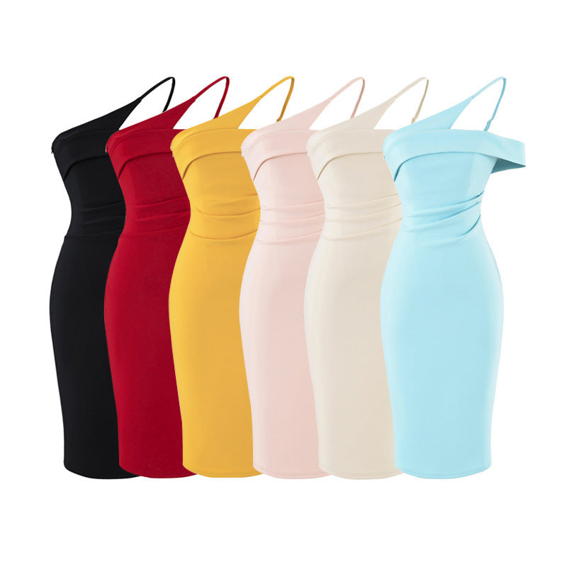 Womens Waist-cinching Figure-hugging Strap Dress – Premium 0 | RICALOUX