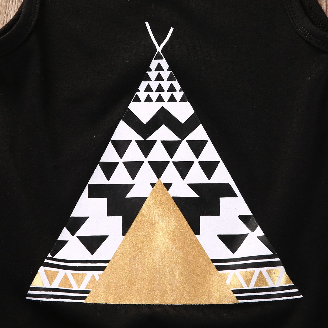 Cute Summer Baby Boy Girl Clothes Tribal Print - RICALOUX